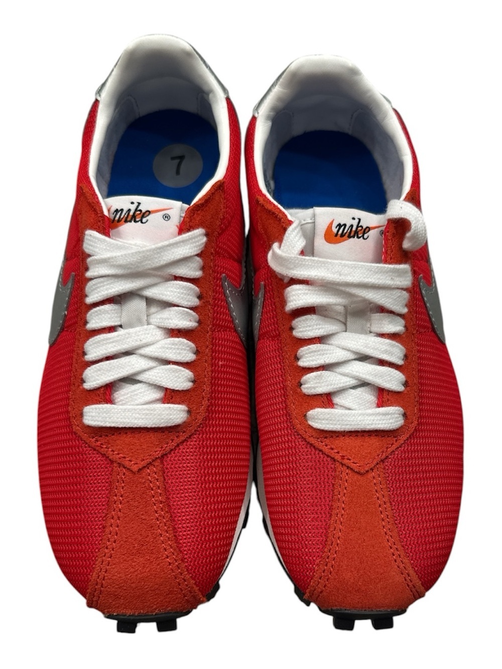 Nike Red/Silver/White/Black Low Top Lace-Up Athletic Sneakers